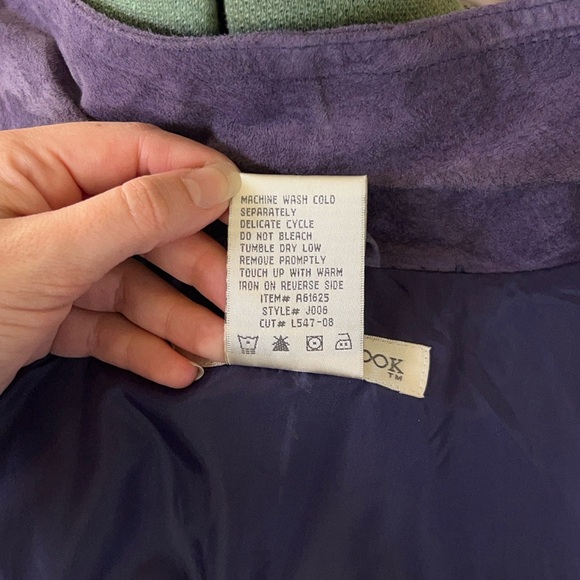 Vintage Y2K Purple Genuine Leather Suede Boxy Statement Blazer Jacket minimalist - Picture 10 of 10